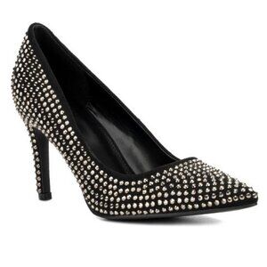 NWT-New York & Company Womens Yelenas Pointed Toe Stiletto Pumps Black S11Medium